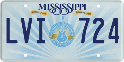 MS license plate LVI724