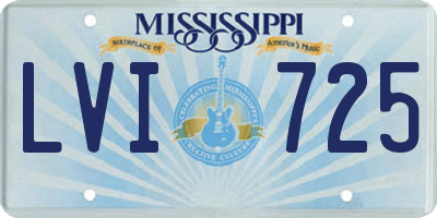 MS license plate LVI725
