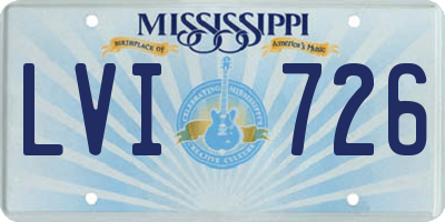 MS license plate LVI726
