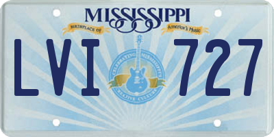MS license plate LVI727