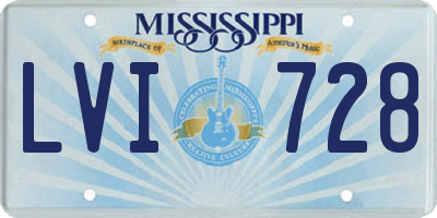MS license plate LVI728