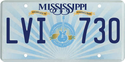 MS license plate LVI730
