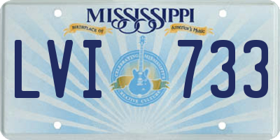 MS license plate LVI733