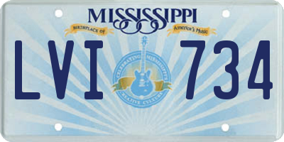 MS license plate LVI734