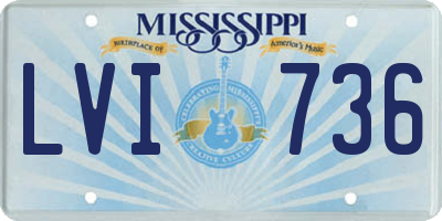 MS license plate LVI736