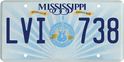 MS license plate LVI738