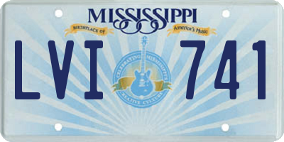 MS license plate LVI741