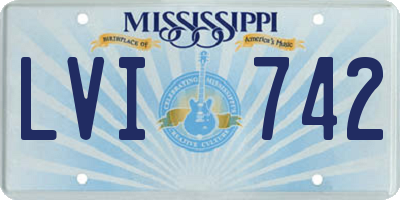 MS license plate LVI742
