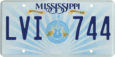 MS license plate LVI744