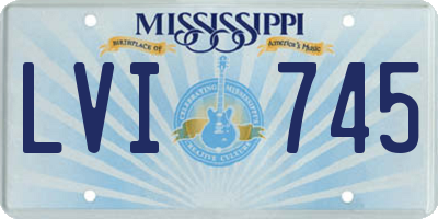 MS license plate LVI745