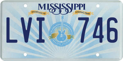 MS license plate LVI746