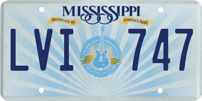 MS license plate LVI747