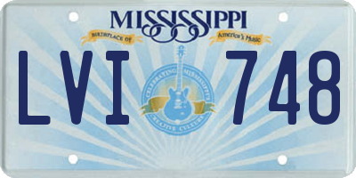 MS license plate LVI748