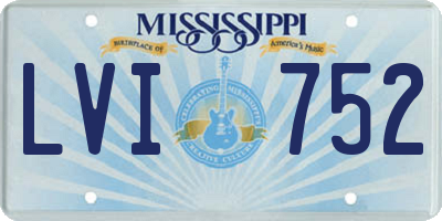 MS license plate LVI752