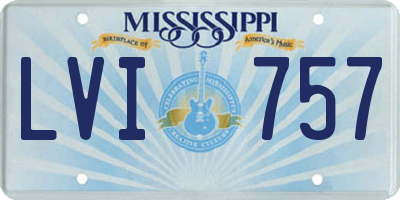 MS license plate LVI757