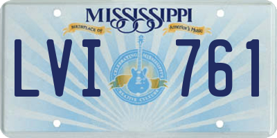 MS license plate LVI761