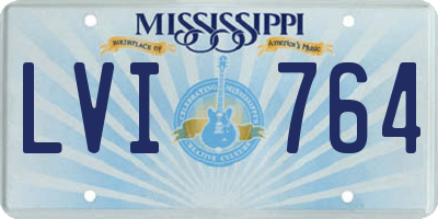 MS license plate LVI764