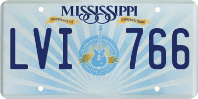 MS license plate LVI766