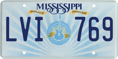 MS license plate LVI769