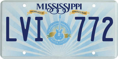 MS license plate LVI772