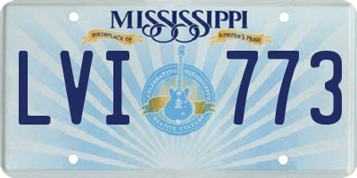 MS license plate LVI773