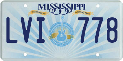 MS license plate LVI778