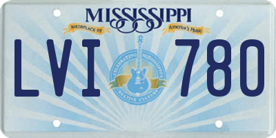 MS license plate LVI780