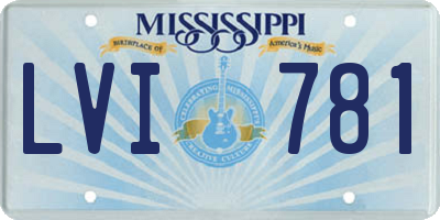 MS license plate LVI781