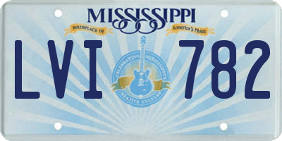 MS license plate LVI782