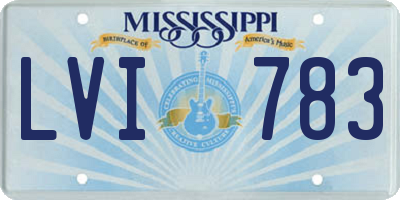 MS license plate LVI783