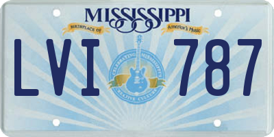 MS license plate LVI787