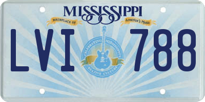 MS license plate LVI788