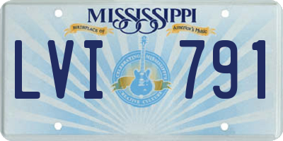 MS license plate LVI791