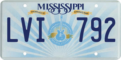 MS license plate LVI792