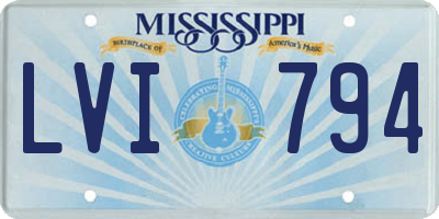 MS license plate LVI794