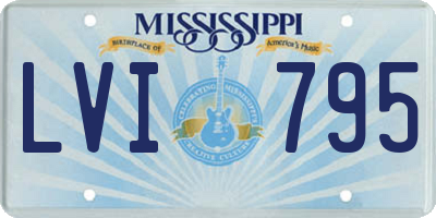 MS license plate LVI795