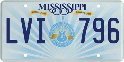 MS license plate LVI796