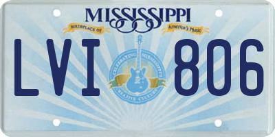 MS license plate LVI806