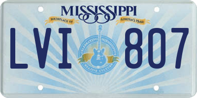 MS license plate LVI807