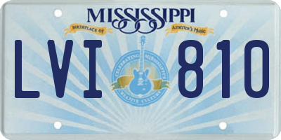 MS license plate LVI810