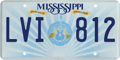 MS license plate LVI812