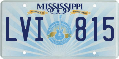 MS license plate LVI815