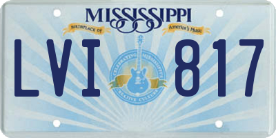 MS license plate LVI817