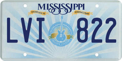 MS license plate LVI822