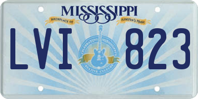 MS license plate LVI823