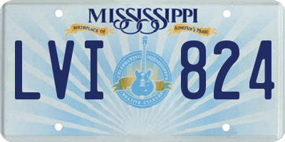 MS license plate LVI824