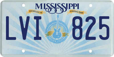 MS license plate LVI825