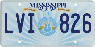 MS license plate LVI826