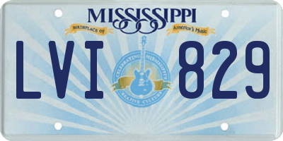 MS license plate LVI829