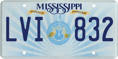 MS license plate LVI832